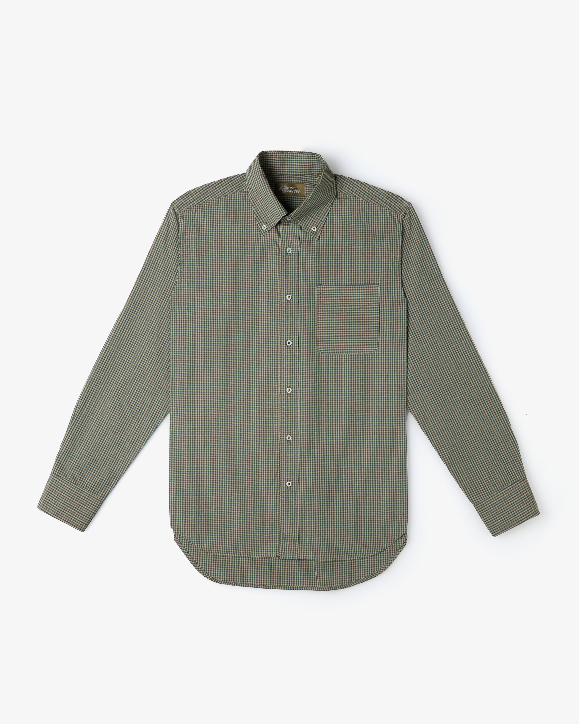 CLASSIC BUTTON DOWN SHIRT in Green Brown Plaid