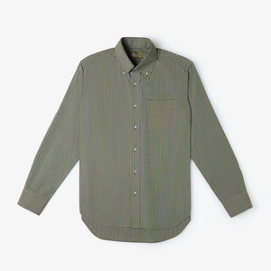 CLASSIC BUTTON DOWN SHIRT in Green Brown Plaid