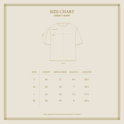 CREW T-SHIRT in CEDAR BROWN