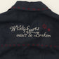 EMBROIDERED BLOUSON JACKET in NAVY LINEN