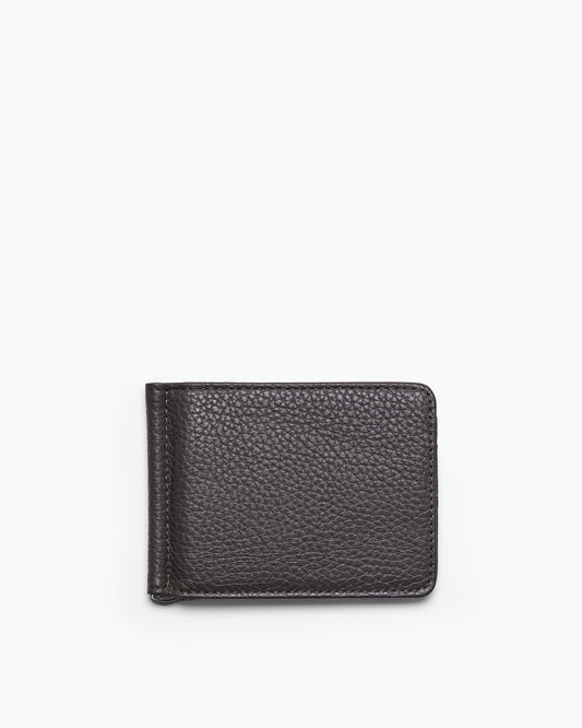 BILL CLIP WALLET in GREY GRAINED