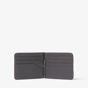 BILL CLIP WALLET in GREY GRAINED