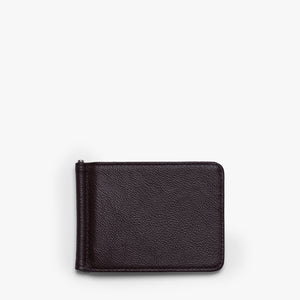 BILL CLIP WALLET in ESPRESSO  GRAINED
