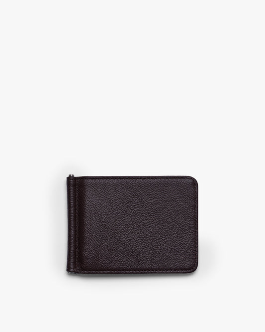 BILL CLIP WALLET in ESPRESSO  GRAINED