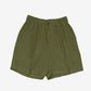 RELAXED FIT SHORTS in OLIVE GREEN LINEN