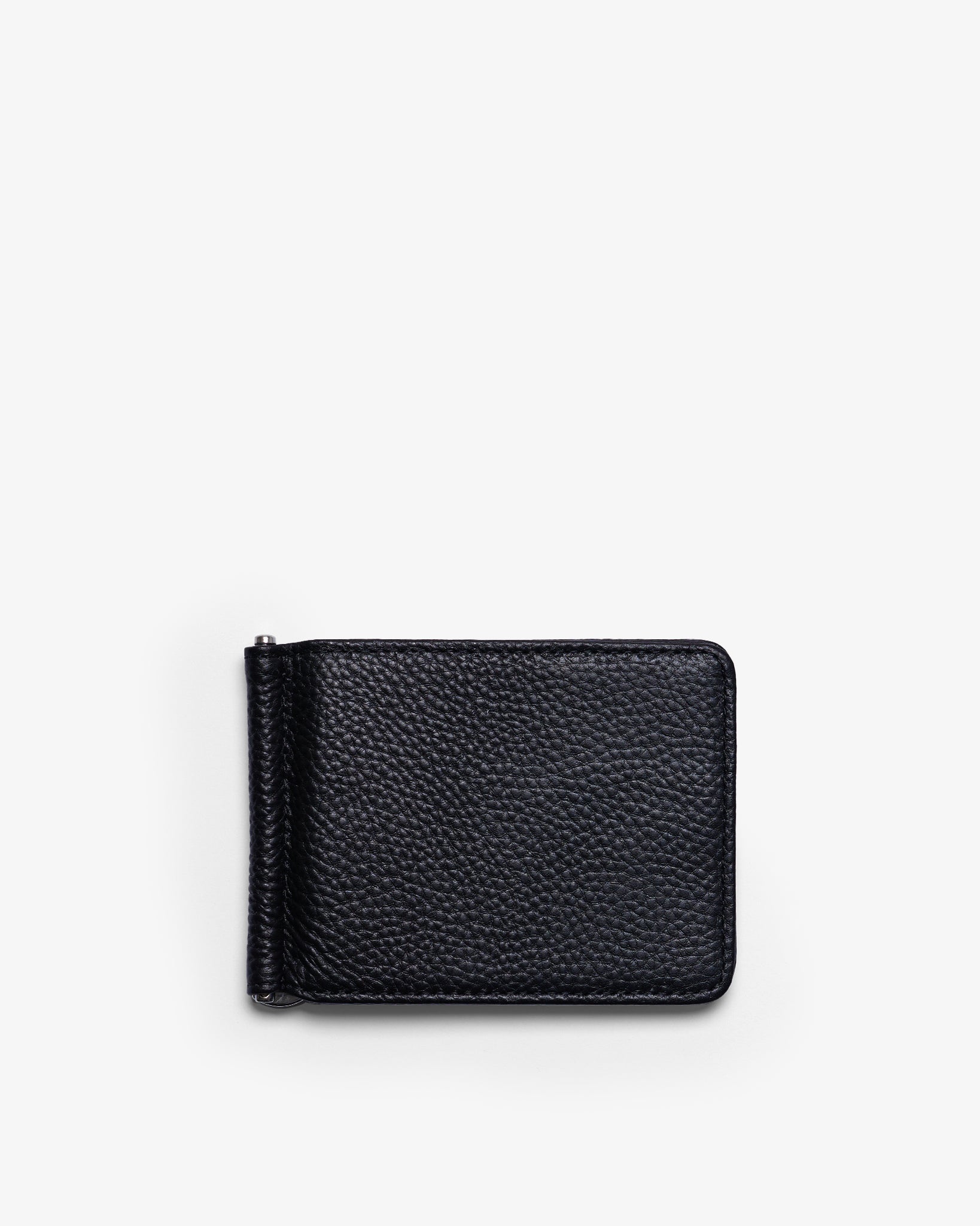 BILL CLIP WALLET in BLACK GRAINED
