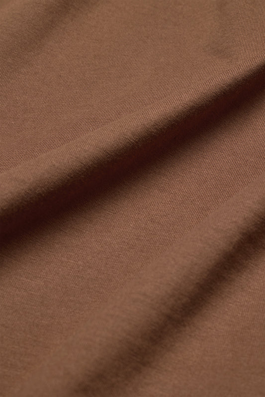 CREW T-SHIRT in CEDAR BROWN