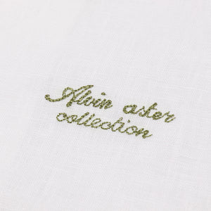 EMBROIDERED BOWLING in OFF WHITE LINEN