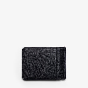 BILL CLIP WALLET in BLACK GRAINED