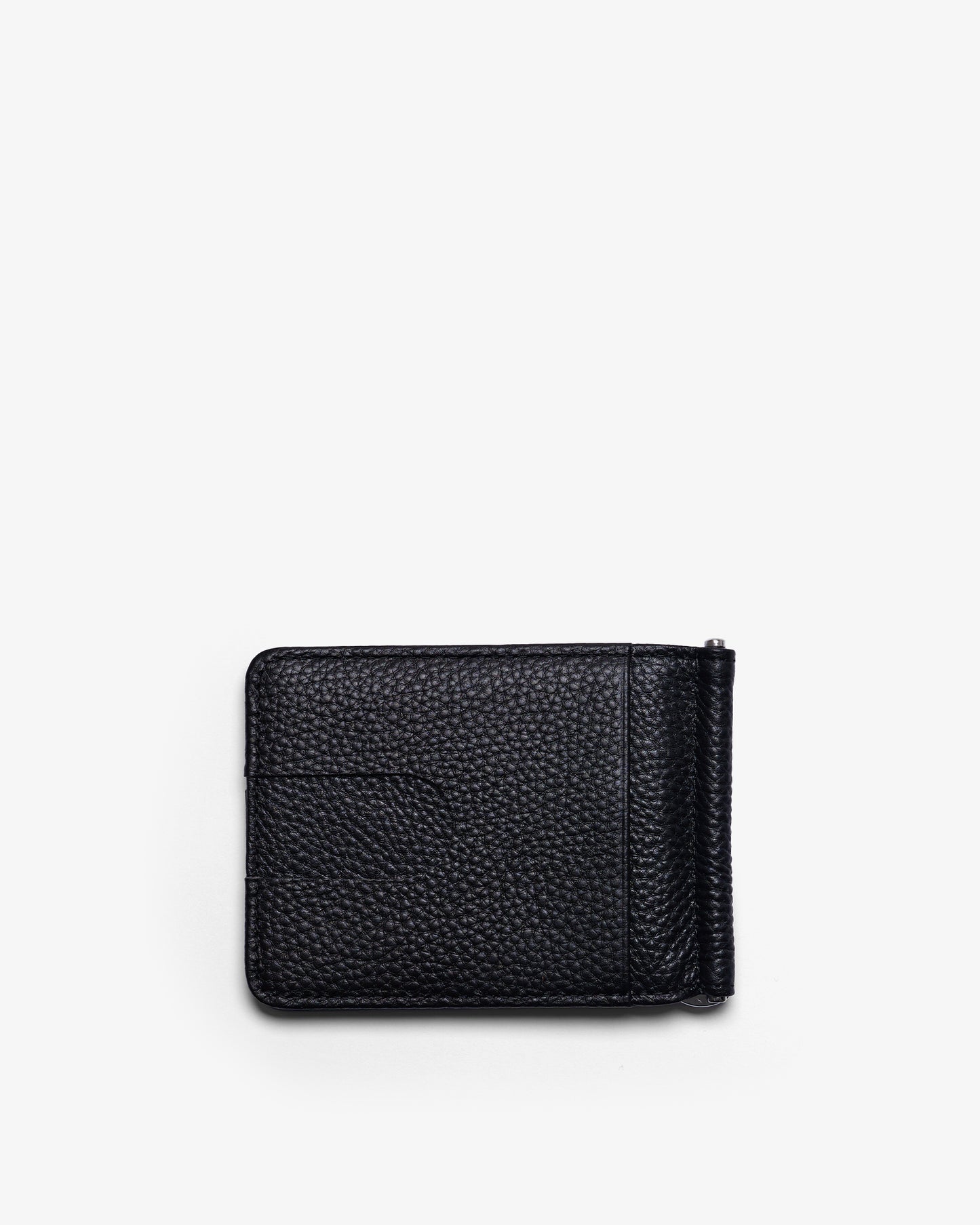 BILL CLIP WALLET in BLACK GRAINED