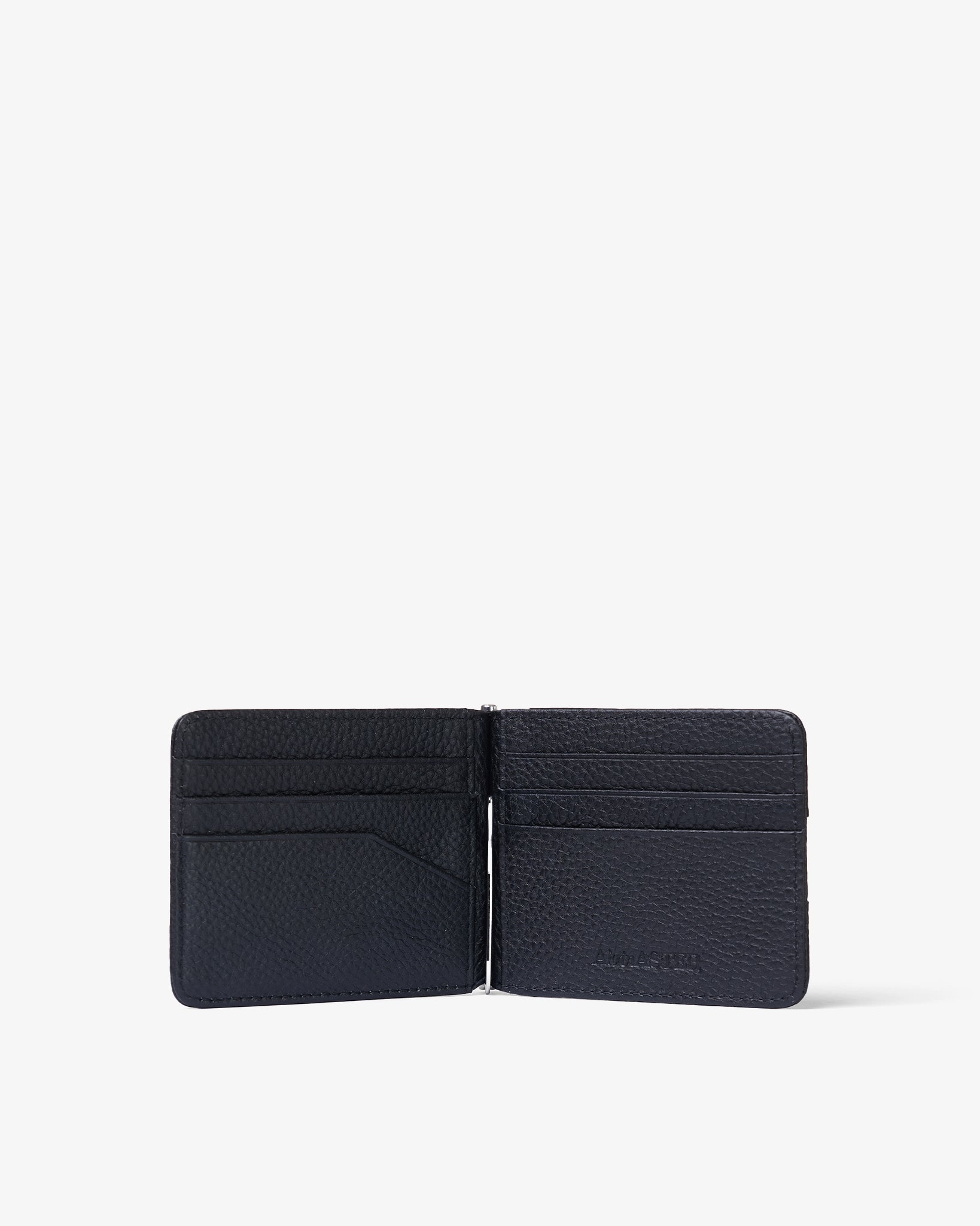 BILL CLIP WALLET in BLACK GRAINED