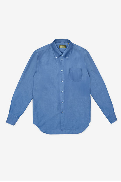 BUTTON DOWN SHIRT in LIGHT DENIM WASHED