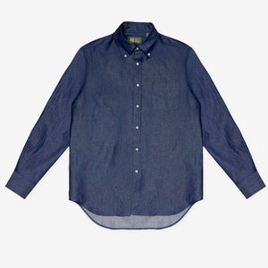 BUTTON DOWN SHIRT in DARK DENIM