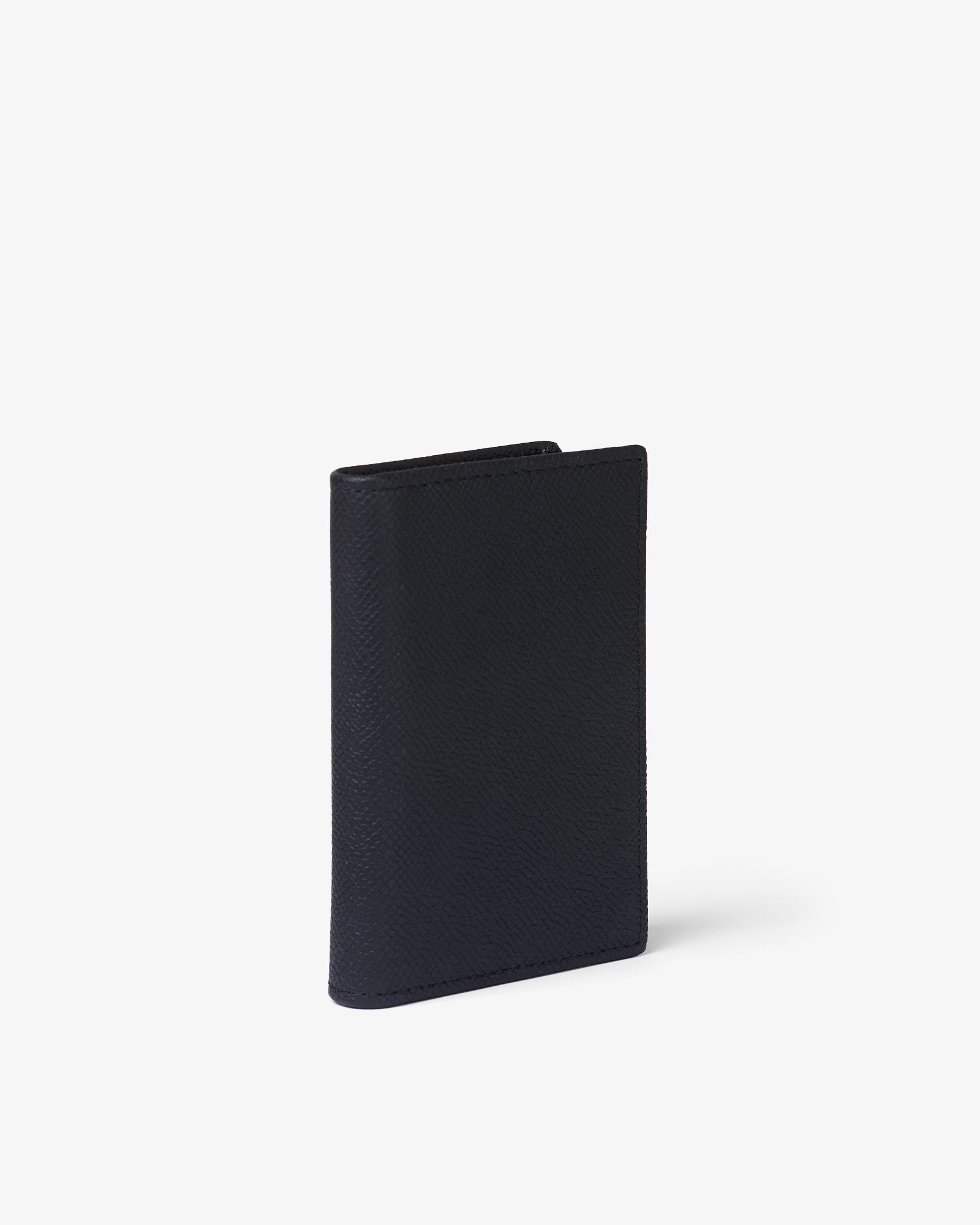 MULTI CARD WALLET in BLACK FINE GRAINED