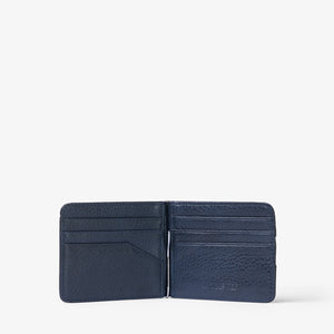 BILL CLIP WALLET in NAVY GRAINED