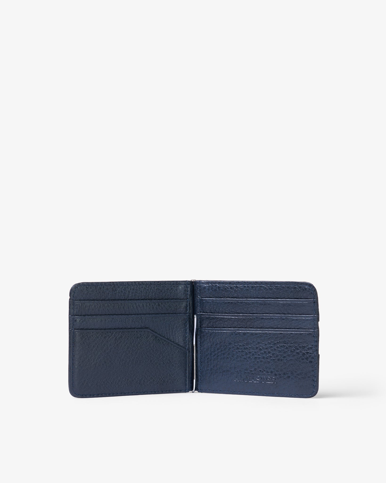BILL CLIP WALLET in NAVY GRAINED