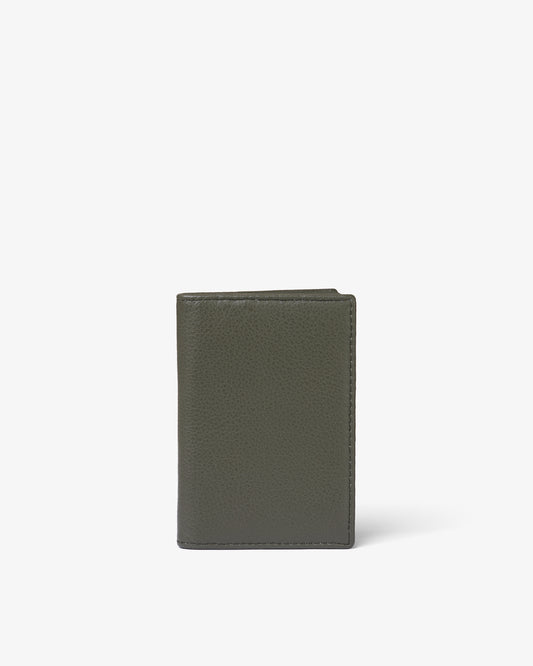 MULTI CARD WALLET in OLIVE GRAINED