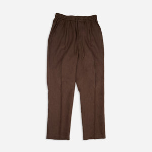 RELAXED FIT TROUSER in CEDAR BROWN LINEN
