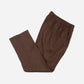 RELAXED FIT TROUSER in CEDAR BROWN LINEN