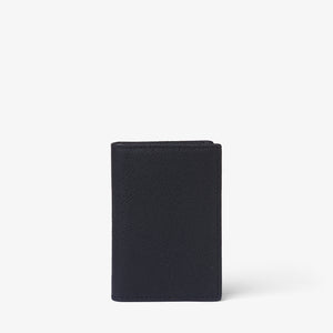 MULTI CARD WALLET in BLACK FINE GRAINED