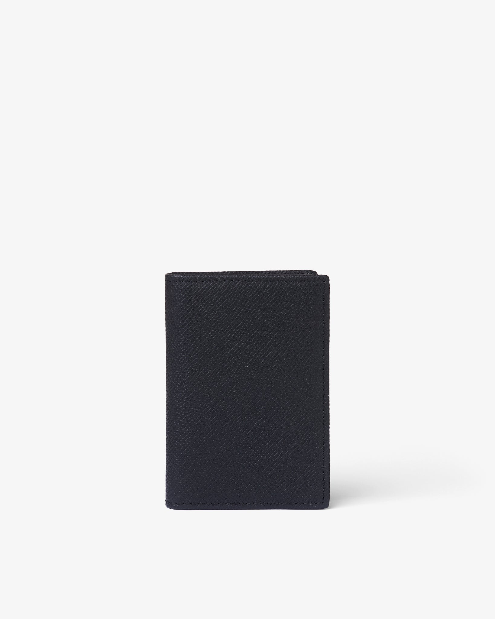 MULTI CARD WALLET in BLACK FINE GRAINED