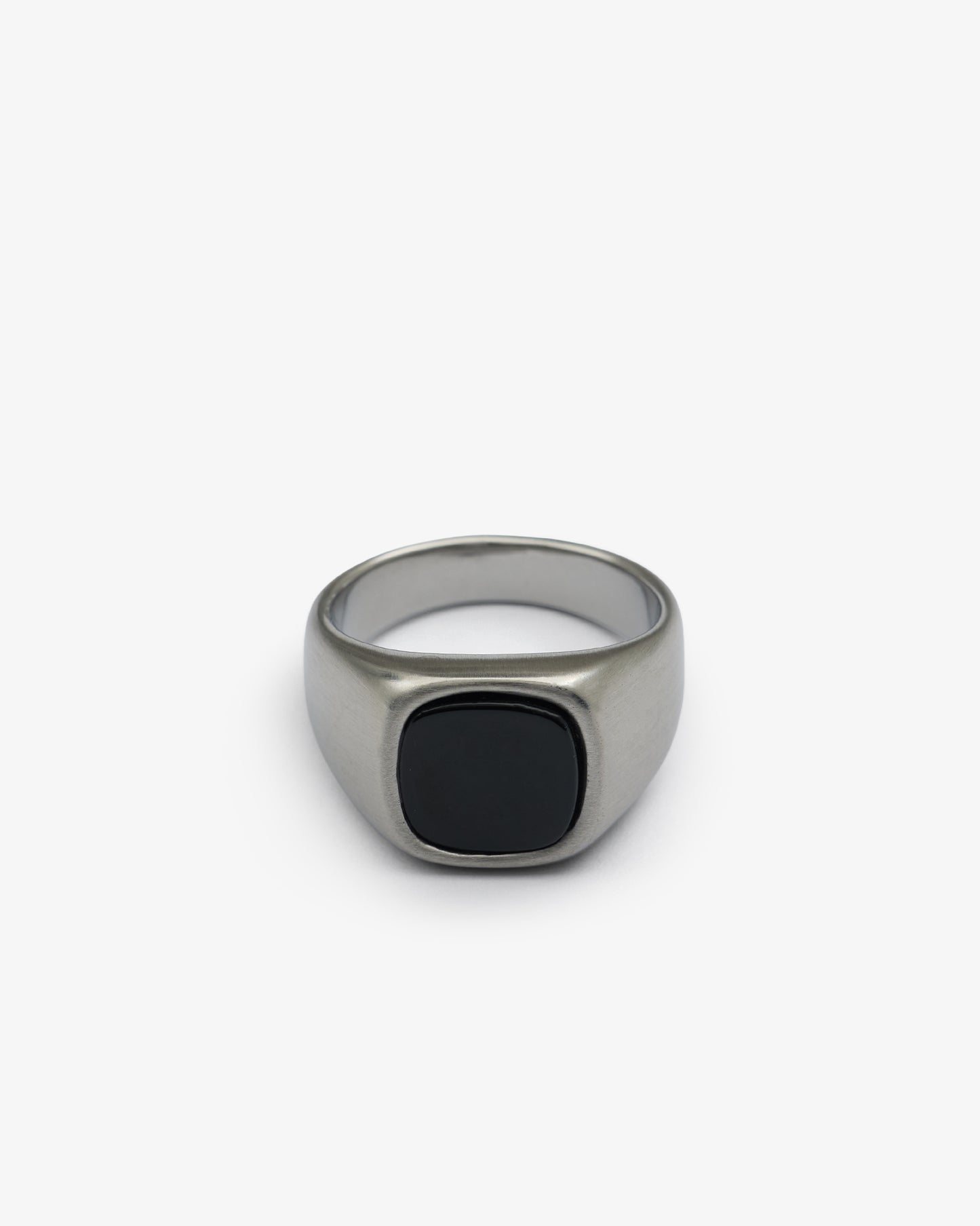 ONYX CUSHION SIGNET RING