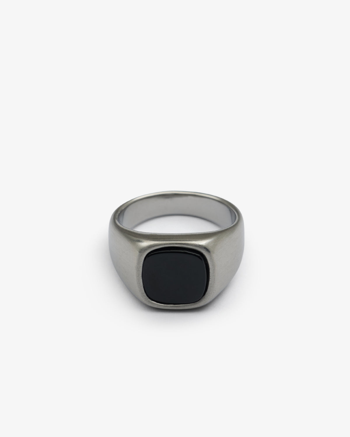 ONYX CUSHION SIGNET RING