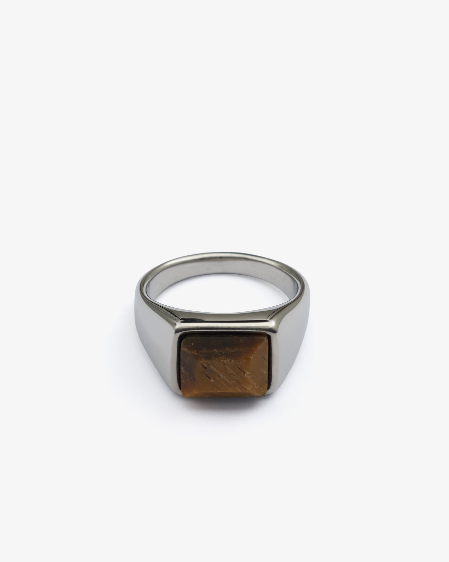 TIGER EYES CUSHION SIGNET RING
