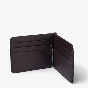 BILL CLIP WALLET in ESPRESSO  GRAINED