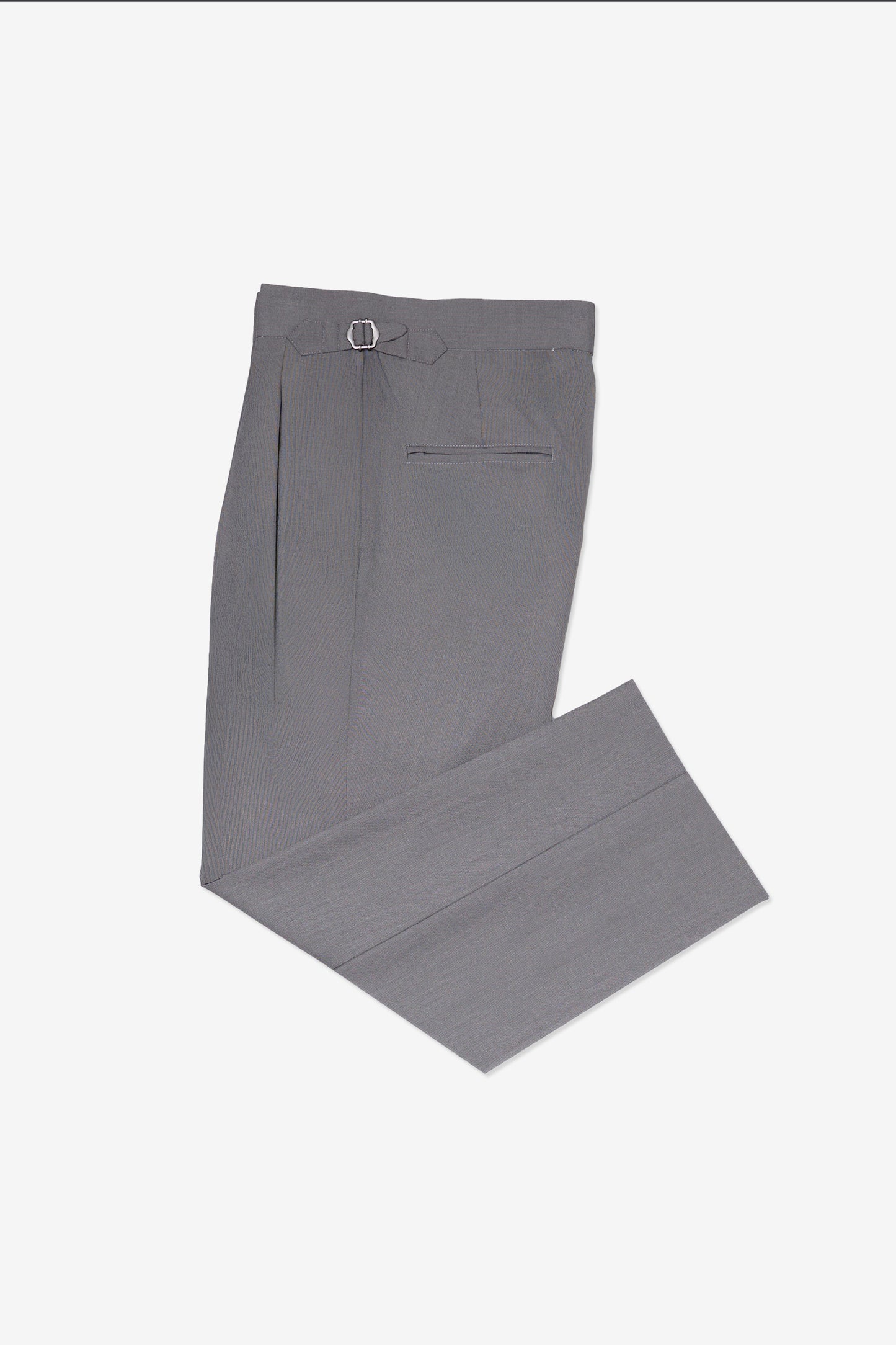 DOUBLE PLEATED TROUSERS in GREY
