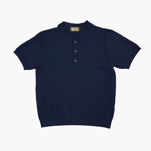 KNITTED POLO SHIRT in NAVY