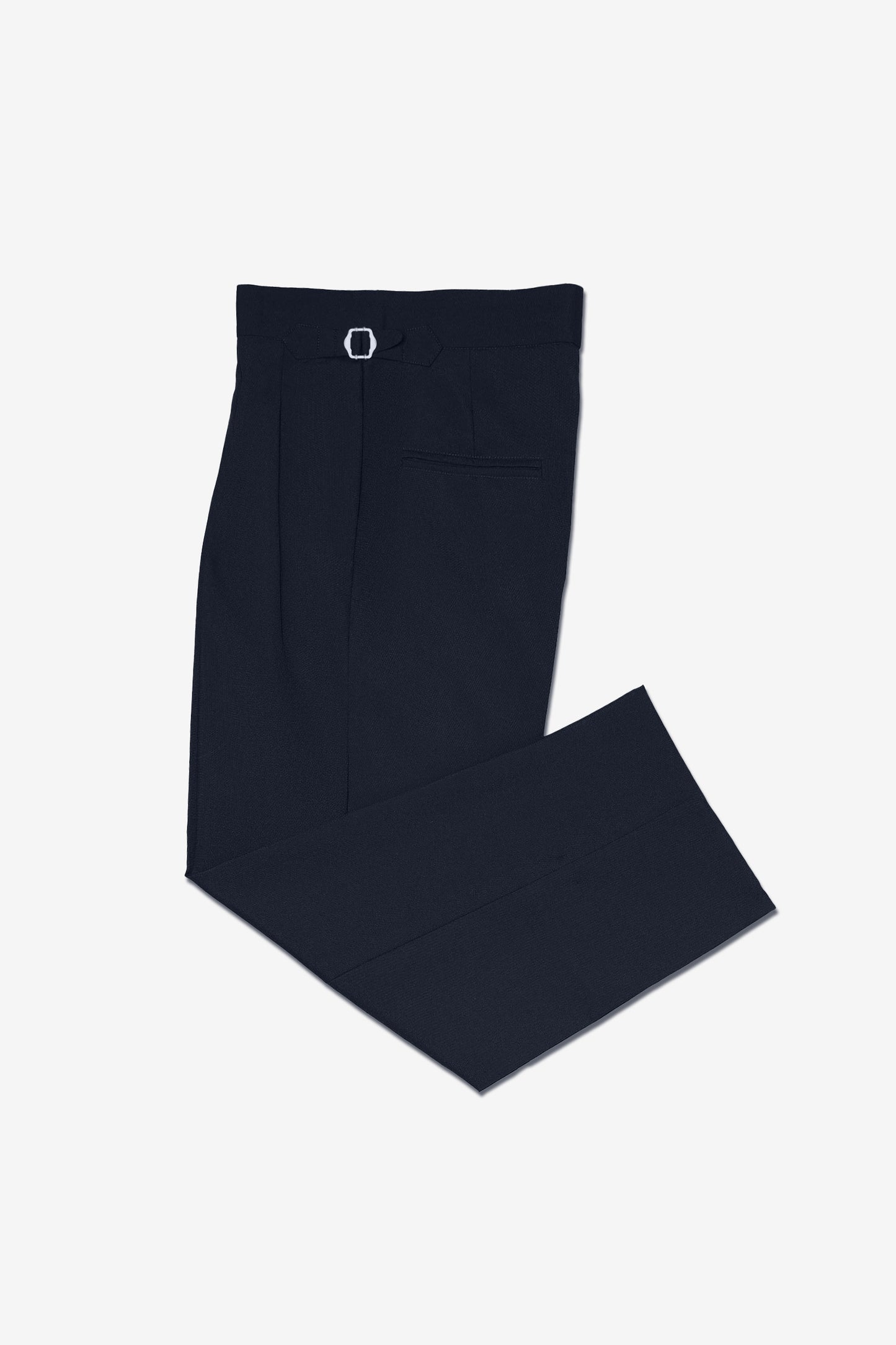 DOUBLE PLEATED TROUSERS in NAVY