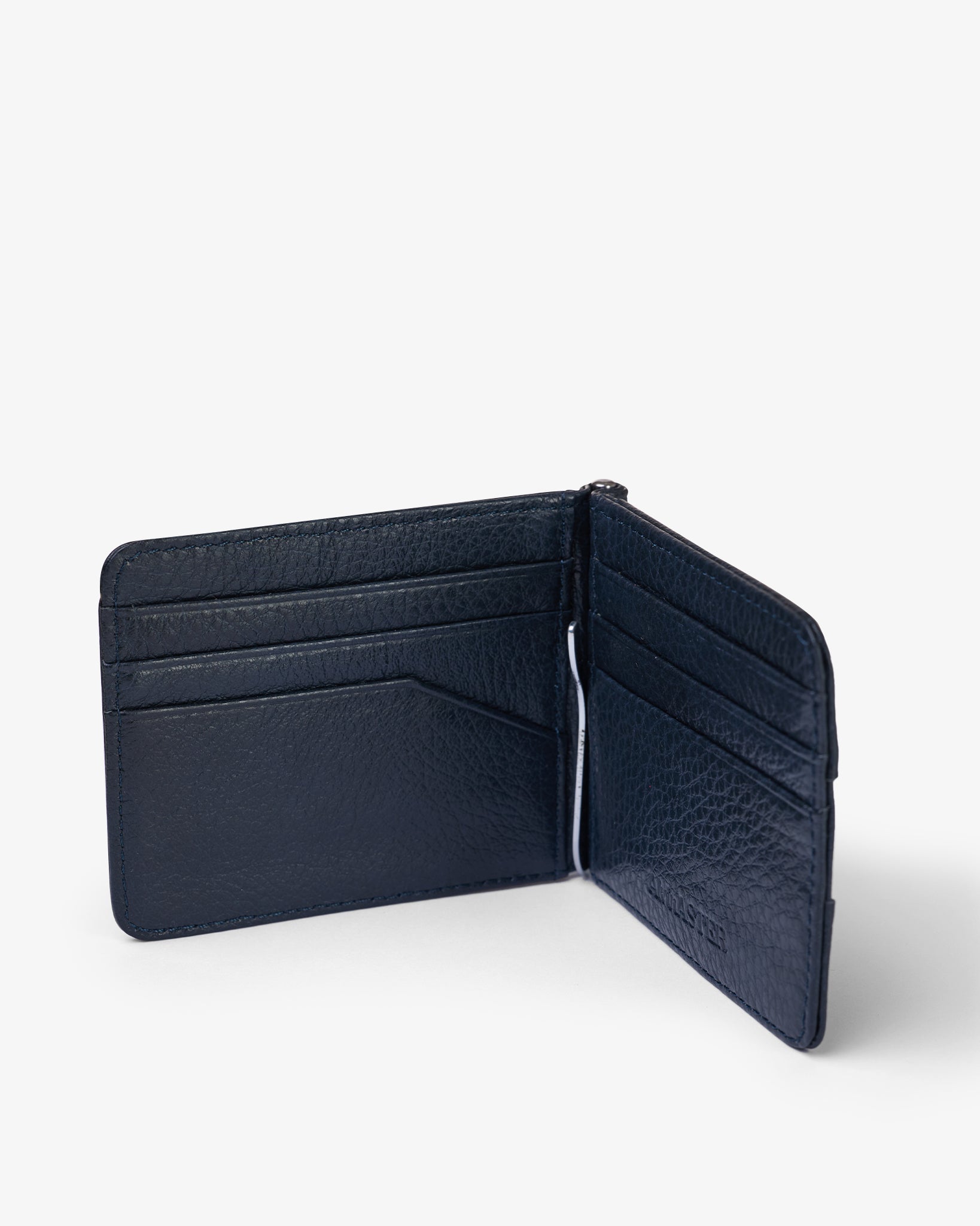 BILL CLIP WALLET in NAVY GRAINED
