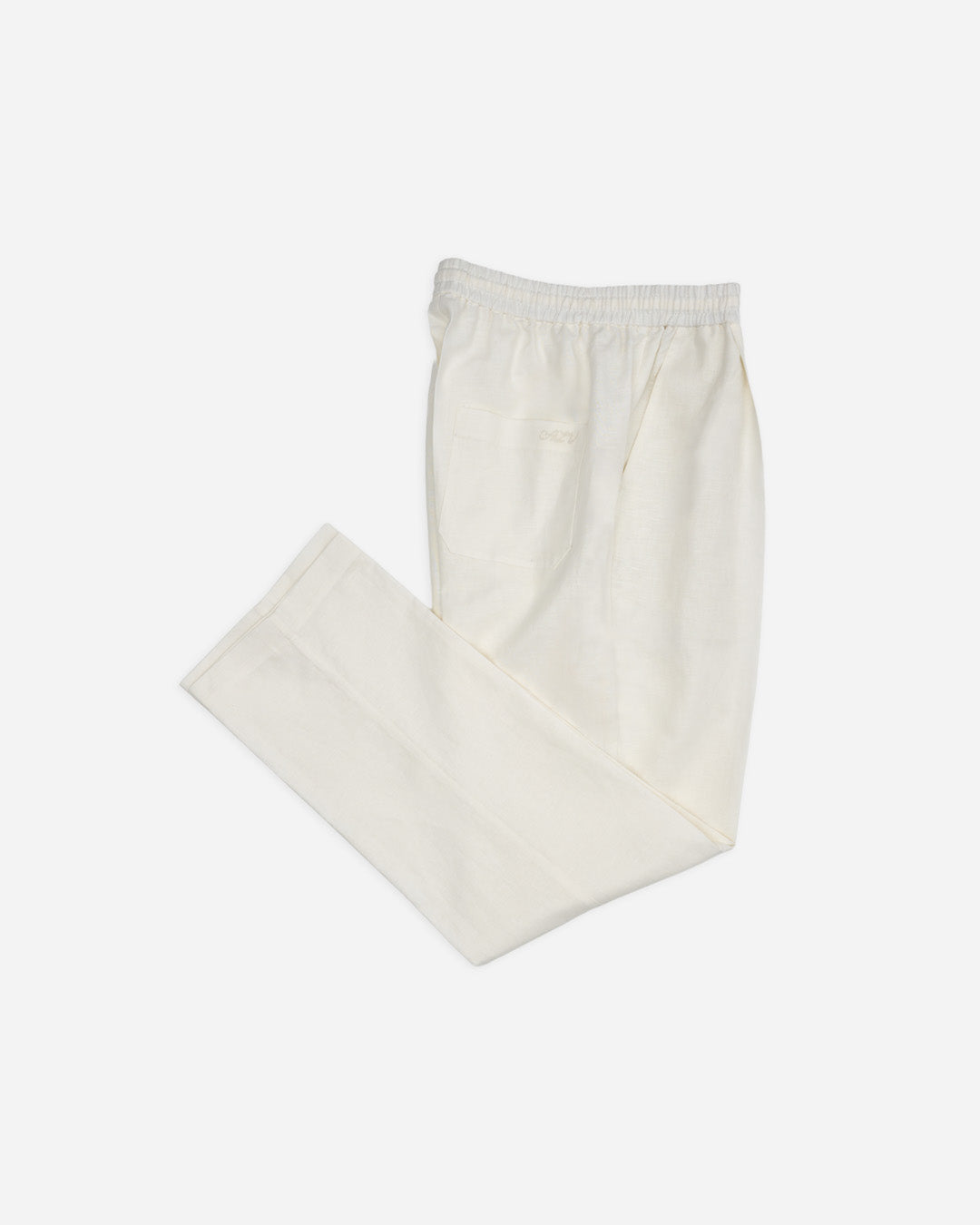 RELAXED FIT TROUSER in OFF-WHITE LINEN