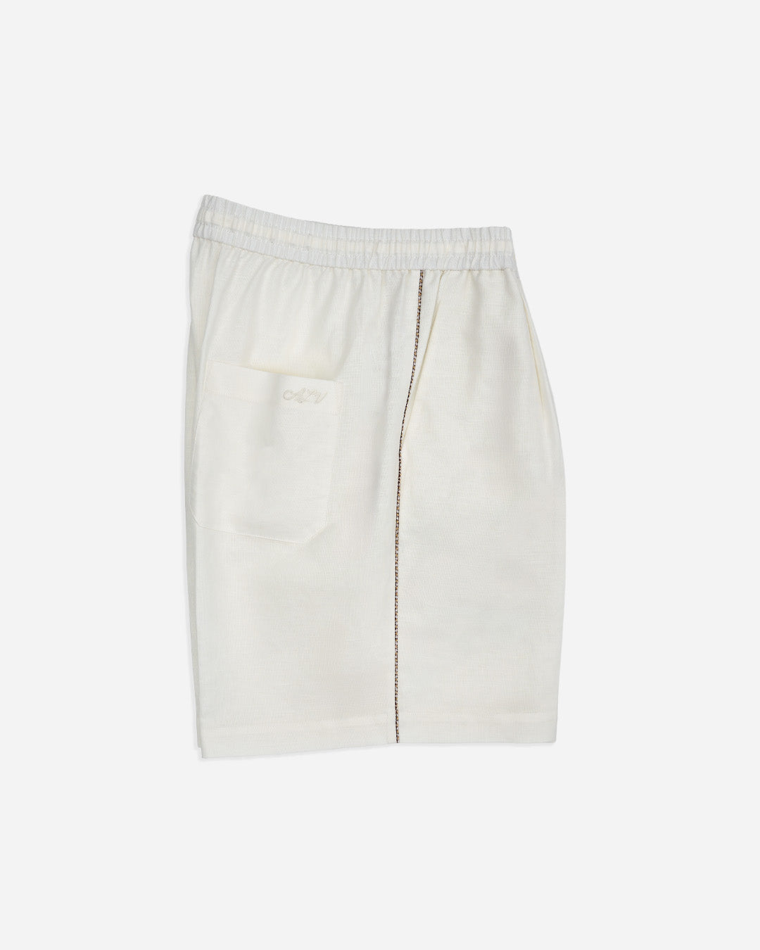 RELAXED FIT SHORTS in OFF-WHITE LINEN