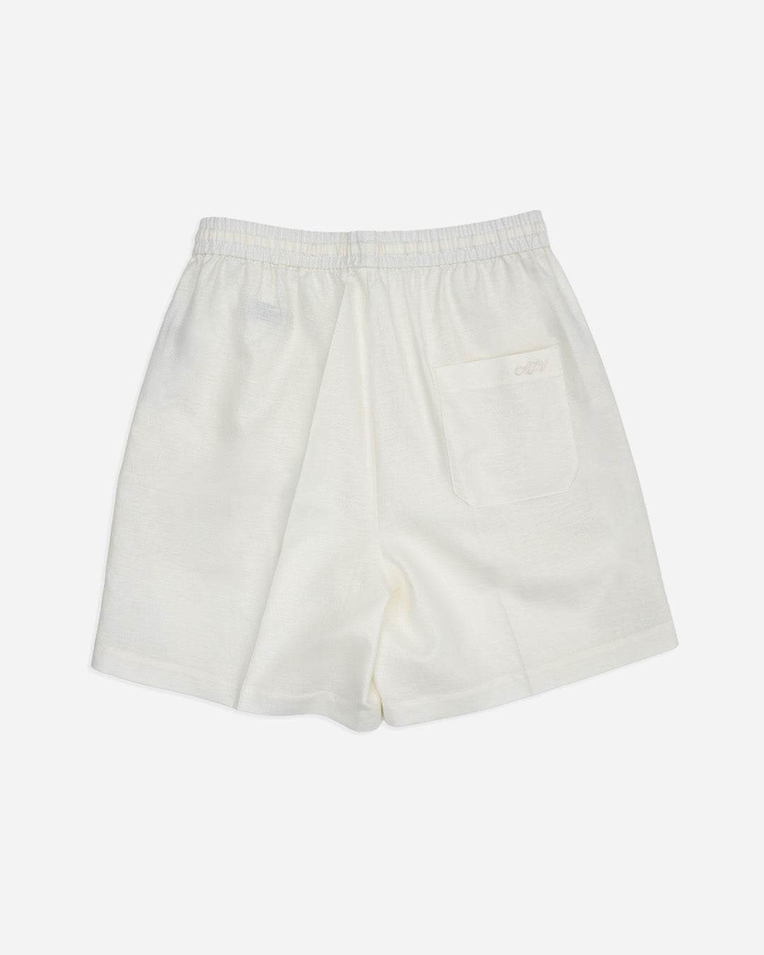 RELAXED FIT SHORTS in OFF-WHITE LINEN