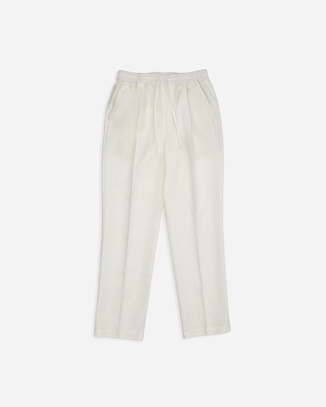 RELAXED FIT TROUSER in OFF-WHITE LINEN