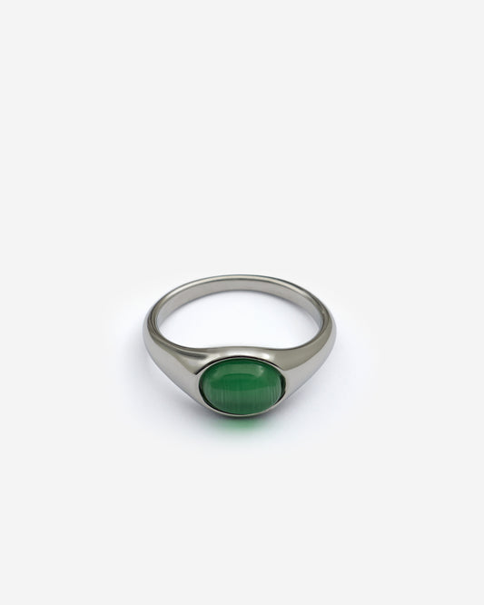 Emerald Oval Signet Ring