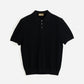 KNITTED POLO SHIRT in BLACK