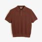 KNITTED POLO SHIRT in BROWN