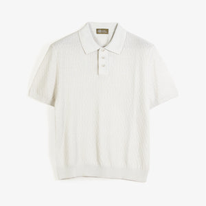 KNITTED POLO SHIRT in CLOUD