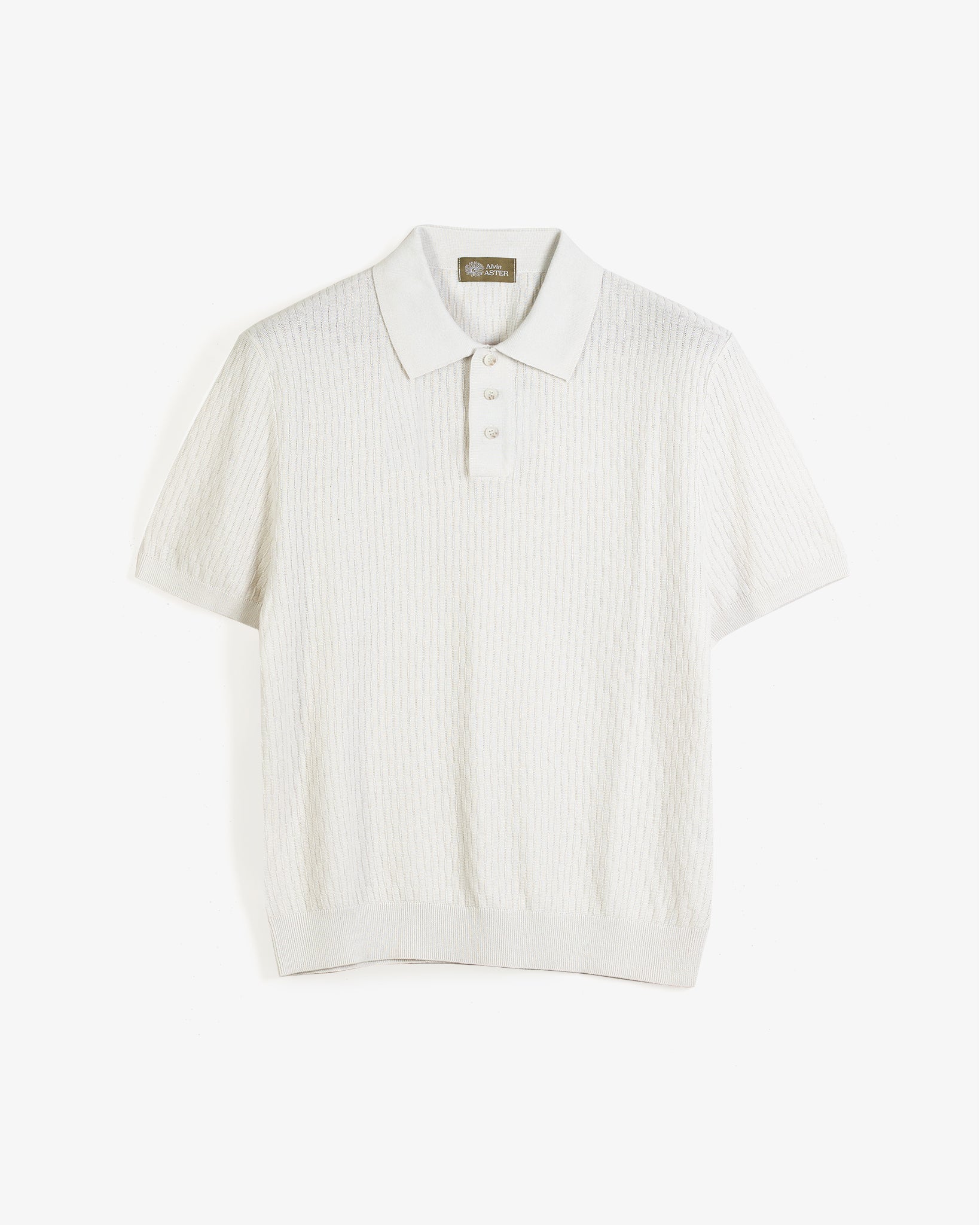 KNITTED POLO SHIRT in CLOUD