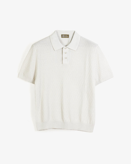 KNITTED POLO SHIRT in CLOUD