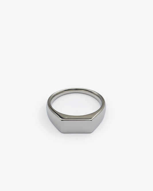 Silver Rectangle Signet Ring