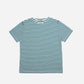 STRIPED BOAT NECK T-SHIRT in GREEN and WHITE