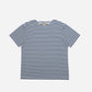 STRIPED BOAT NECK T-SHIRT in NAVY and WHITE