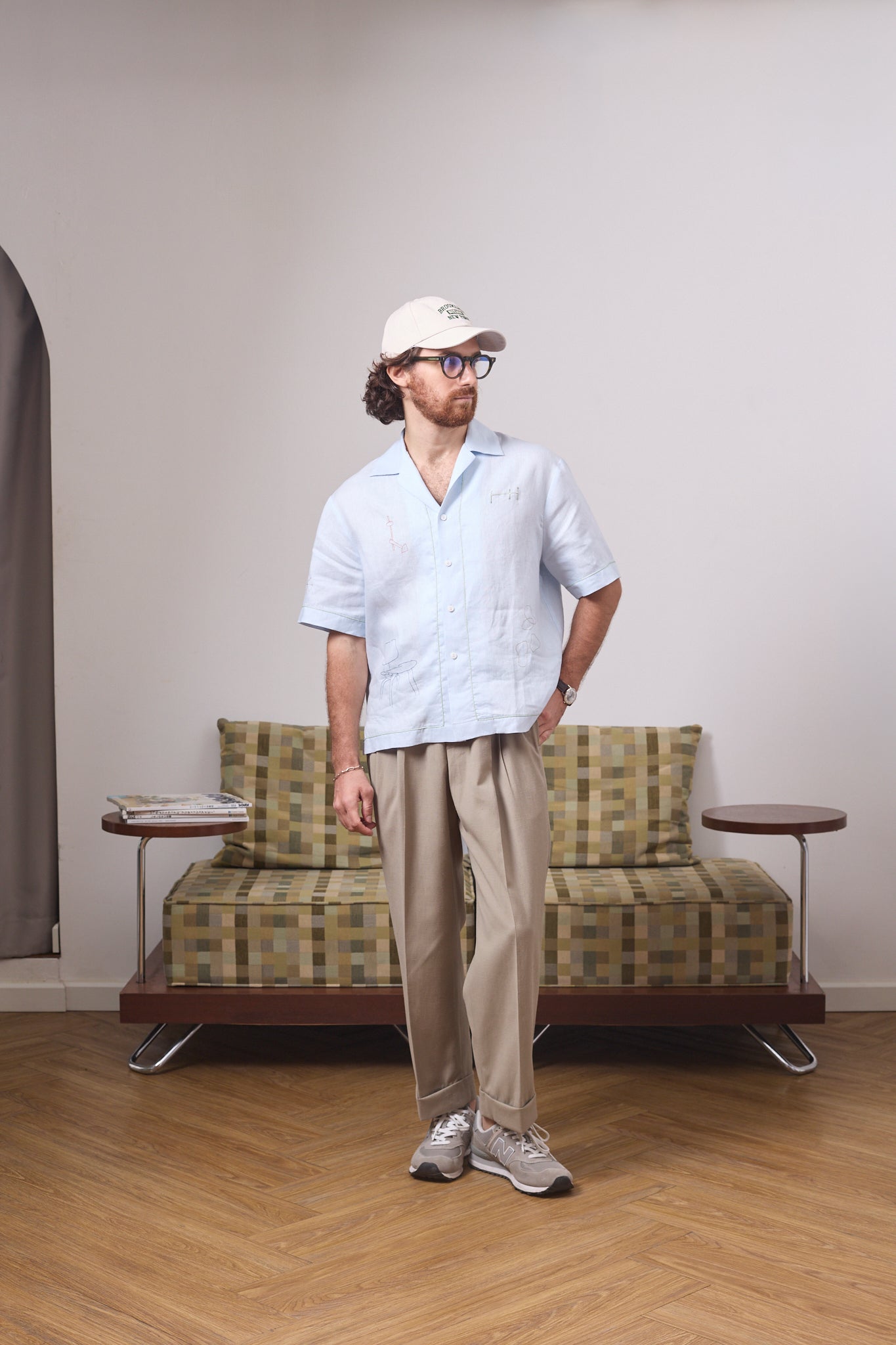 SUMMER SKYBLUE BOWLING SHIRT