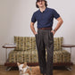 KNITTED POLO SHIRT in NAVY