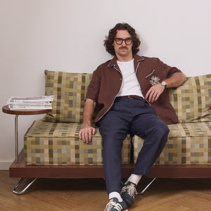 BOWLING SHIRT in BROWN LINEN