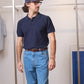 KNITTED POLO SHIRT in NAVY
